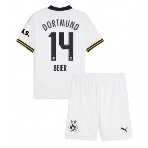 Borussia Dortmund Maximilian Beier #14 Dětské Alternativní dres komplet 2024-25 Krátký Rukáv (+ trenýrky)